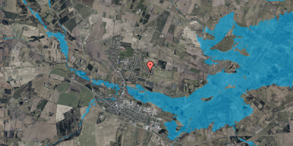 Oversvømmelsesrisiko fra vandløb på Spurvevej 14, 7160 Tørring