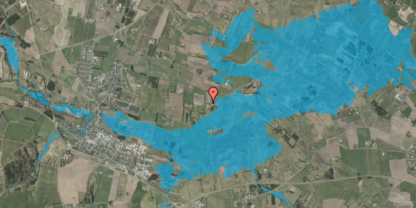 Oversvømmelsesrisiko fra vandløb på Søndre Fælledvej 27, 7160 Tørring