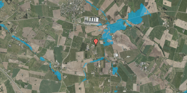 Oversvømmelsesrisiko fra vandløb på Uldum Hedevej 14, 7171 Uldum