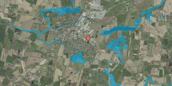 Oversvømmelsesrisiko fra vandløb på Ahornvej 17, 6580 Vamdrup