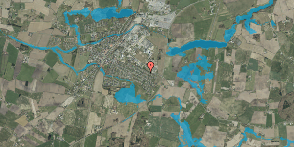 Oversvømmelsesrisiko fra vandløb på Ahornvej 34, 6580 Vamdrup