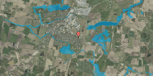 Oversvømmelsesrisiko fra vandløb på Ahornvej 35, 6580 Vamdrup