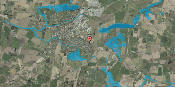 Oversvømmelsesrisiko fra vandløb på Ahornvej 36, 6580 Vamdrup