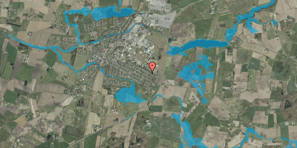 Oversvømmelsesrisiko fra vandløb på Ahornvej 38, 6580 Vamdrup