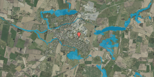 Oversvømmelsesrisiko fra vandløb på Bavnevej 28, 6580 Vamdrup