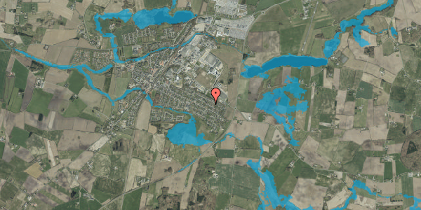 Oversvømmelsesrisiko fra vandløb på Elmevej 27, 6580 Vamdrup