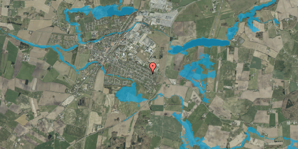 Oversvømmelsesrisiko fra vandløb på Elmevej 33, 6580 Vamdrup