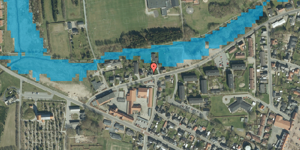 Oversvømmelsesrisiko fra vandløb på Herredsvej 42, 6580 Vamdrup