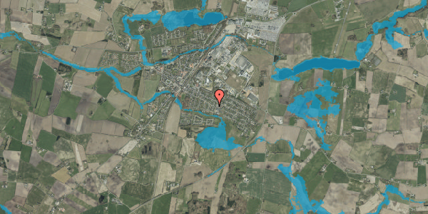 Oversvømmelsesrisiko fra vandløb på Parcelvej 34, 6580 Vamdrup
