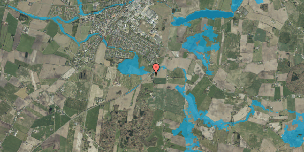 Oversvømmelsesrisiko fra vandløb på Østerbyvej 11, 6580 Vamdrup