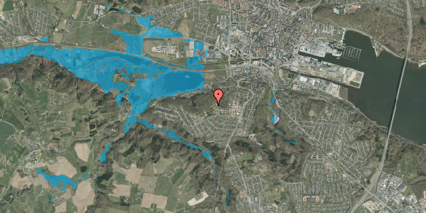 Oversvømmelsesrisiko fra vandløb på Askevænget 23, 1. mf, 7100 Vejle