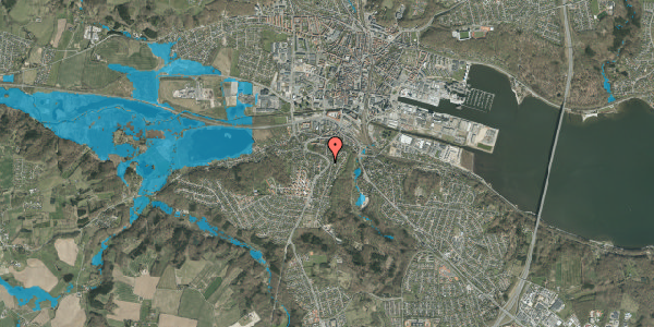 Oversvømmelsesrisiko fra vandløb på Bøgevang 37B, 7100 Vejle