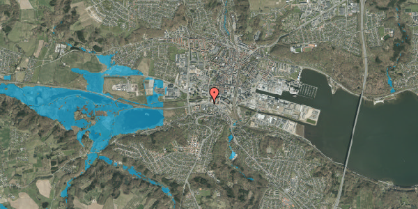 Oversvømmelsesrisiko fra vandløb på Damhaven 5B, st. 2, 7100 Vejle