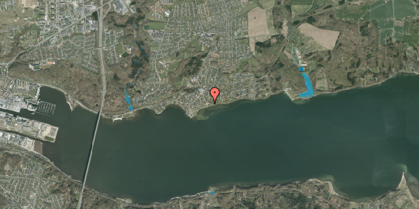 Oversvømmelsesrisiko fra vandløb på Kaptajn Bertelsensvej 18B, 7120 Vejle Øst