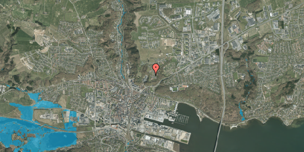 Oversvømmelsesrisiko fra vandløb på Mirabelstræde 12, 7100 Vejle