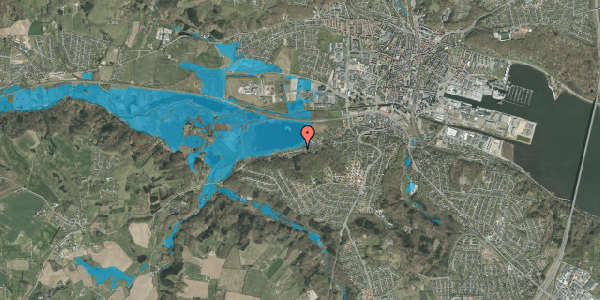 Oversvømmelsesrisiko fra vandløb på Ribe Landevej 110, 7100 Vejle