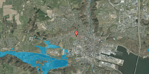 Oversvømmelsesrisiko fra vandløb på Roarsvej 1, 1. tv, 7100 Vejle
