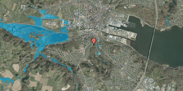 Oversvømmelsesrisiko fra vandløb på Sdr Villavej 34, 7100 Vejle