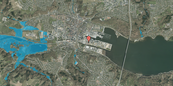 Oversvømmelsesrisiko fra vandløb på Sjællandsgade 30, 7100 Vejle