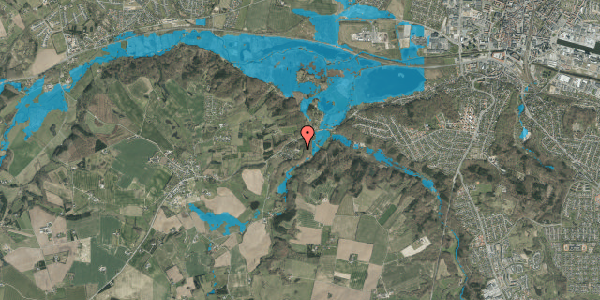 Oversvømmelsesrisiko fra vandløb på Skovmøllevej 26A, 7100 Vejle