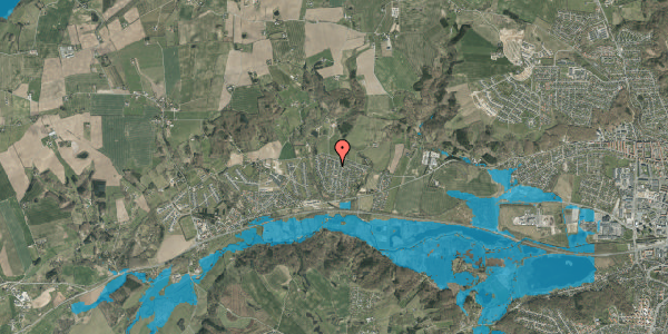 Oversvømmelsesrisiko fra vandløb på Spættevej 8, 7100 Vejle