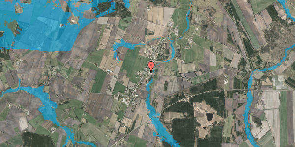 Oversvømmelsesrisiko fra vandløb på Gindeskovvej 5, 7540 Haderup