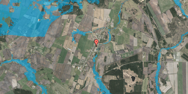 Oversvømmelsesrisiko fra vandløb på Langgade 20, 7540 Haderup