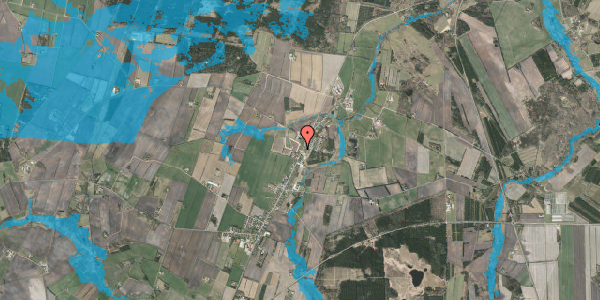 Oversvømmelsesrisiko fra vandløb på Langgade 41, 7540 Haderup