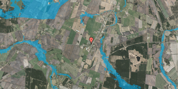 Oversvømmelsesrisiko fra vandløb på Tusbækvej 10, 7540 Haderup