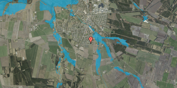 Oversvømmelsesrisiko fra vandløb på Nellikevej 139, 6880 Tarm