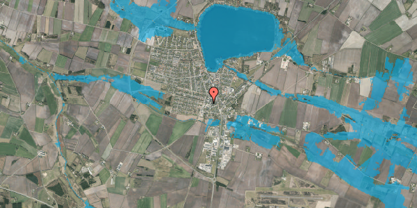 Oversvømmelsesrisiko fra vandløb på Genvejen 16, 7451 Sunds