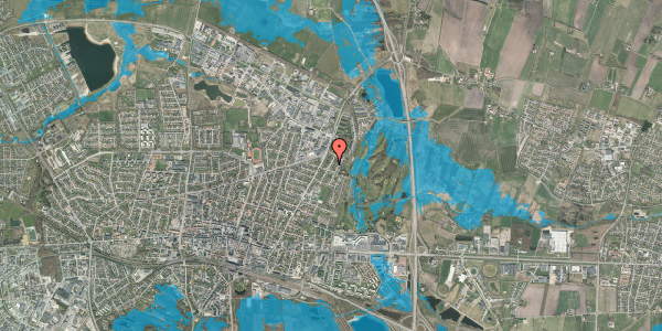 Oversvømmelsesrisiko fra vandløb på Herningsholmvej 24, 7400 Herning