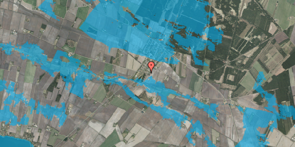 Oversvømmelsesrisiko fra vandløb på Skåphusvej 13, 7451 Sunds
