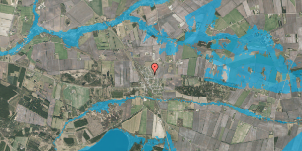 Oversvømmelsesrisiko fra vandløb på Sortbærvej 6, 7400 Herning