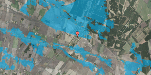 Oversvømmelsesrisiko fra vandløb på Sønderskovvej 2, 7451 Sunds
