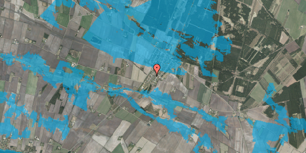 Oversvømmelsesrisiko fra vandløb på Sønderskovvej 13, 7451 Sunds