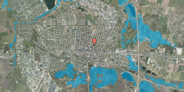 Oversvømmelsesrisiko fra vandløb på Th. Nielsens Gade 12, 7400 Herning