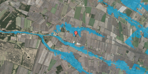 Oversvømmelsesrisiko fra vandløb på V. Sneptrupvej 8, 7451 Sunds