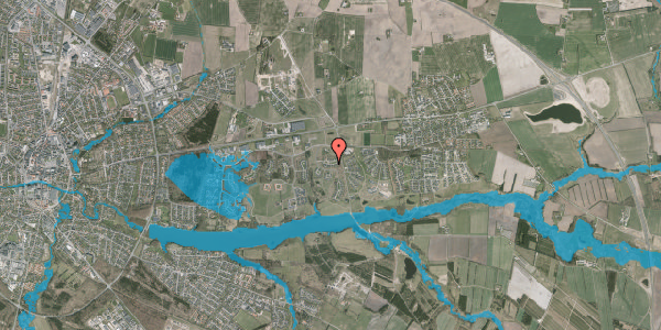 Oversvømmelsesrisiko fra vandløb på Fløjlsgræsset 10, 7500 Holstebro