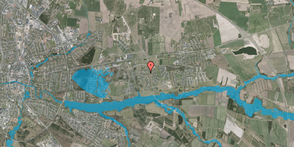 Oversvømmelsesrisiko fra vandløb på Fløjlsgræsset 14, 7500 Holstebro