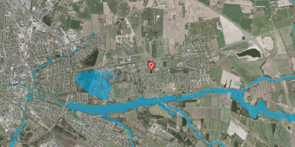 Oversvømmelsesrisiko fra vandløb på Fløjlsgræsset 32, 7500 Holstebro