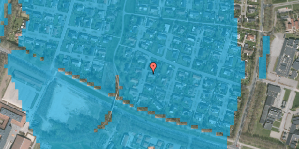 Oversvømmelsesrisiko fra vandløb på P O Pedersens Vej 51, 7500 Holstebro