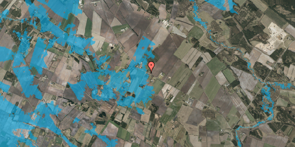 Oversvømmelsesrisiko fra vandløb på Munklindevej 21, 7441 Bording
