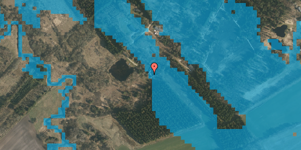 Oversvømmelsesrisiko fra vandløb på Skovkrogen 35, 7442 Engesvang