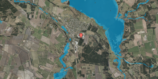 Oversvømmelsesrisiko fra vandløb på Skovvej 23, 7442 Engesvang
