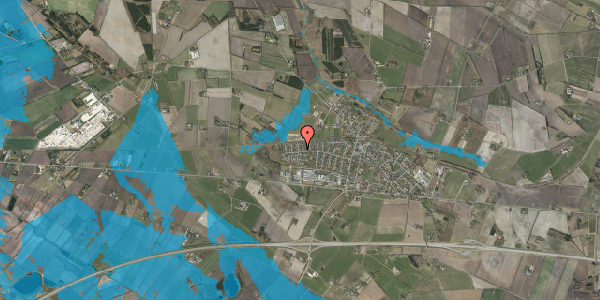 Oversvømmelsesrisiko fra vandløb på Sønderborgvej 138, 7441 Bording