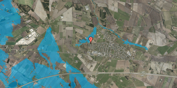 Oversvømmelsesrisiko fra vandløb på Sønderborgvej 182B, 7441 Bording