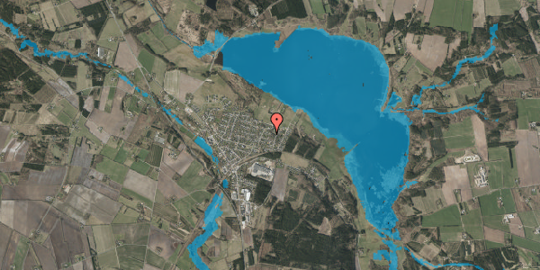 Oversvømmelsesrisiko fra vandløb på Tjørnevej 42, 7442 Engesvang