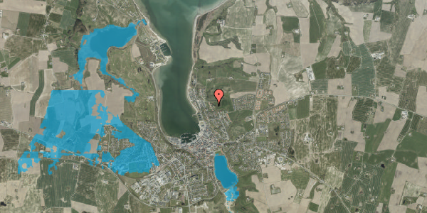 Oversvømmelsesrisiko fra vandløb på Skovbakken 7, 7620 Lemvig