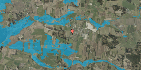 Oversvømmelsesrisiko fra vandløb på Hjejlevej 10, 6980 Tim